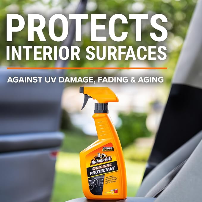 Armor All Original Protectant (28 fl. oz.) | Car cleaning spray, dashboard cleaner for car interior safe on vinyl, rubber, plastic; apply with cloth, not for controls