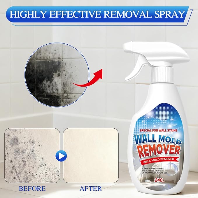 Highly Effective Removal Spray,Wall Cleaner Spray,Multi-Surface Cleaning Solution,Wall Cleaner for Wood,Tile,Fabric,Bathrooms,Kitchens - 8.12 Fl oz