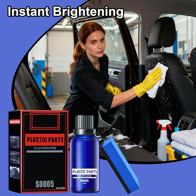 Interior Car Cleaner, Advanced Refurbishing Formula, 30ml, Vehicle Detailing Liquid, Car Seat Cleaner, Protective Coating Layer, for Seats, Armrests, Trim, Wheels, Automotive, Motorcycle, Truck, SUV