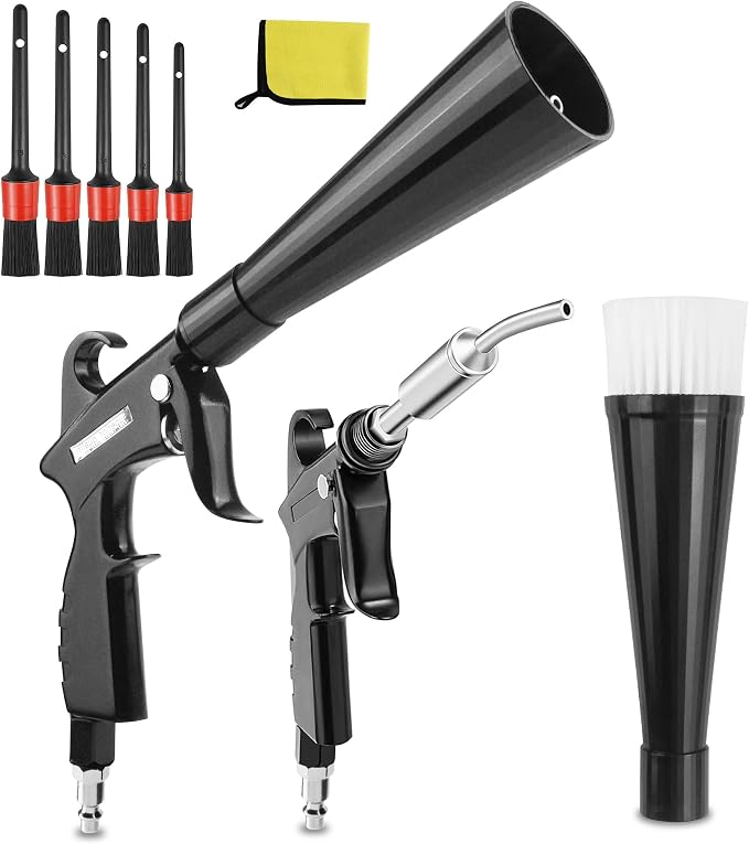HANDY High Pressure Car Interior Cleaning Gun Interior Dryer Hair Dryer Car Detail Gun Fast Drying Blows Away Dust and Dirt Using Air | Car Detailing Tools for Quickly Blowing Out Debris and Dust Air-Powered