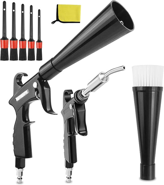 HANDY High Pressure Car Interior Cleaning Gun Interior Dryer Hair Dryer Car Detail Gun Fast Drying Blows Away Dust and Dirt Using Air | Car Detailing Tools for Quickly Blowing Out Debris and Dust Air-Powered