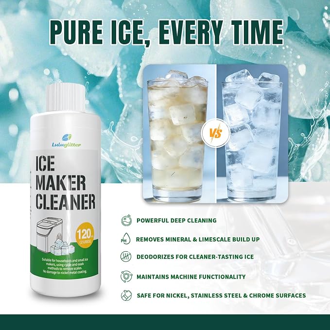 Ice Maker Cleaner Countertop 4 Use lce Machine Cleaner Descaler Universal | Powerful descaling,Restores efficiency,Ice maker cleaner,effective cleaning solution