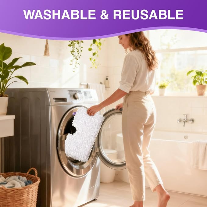 S3501 S3601 Steam Mop Replacement Pads Compatible with Shark Steam Pocket Mops S3501 S3601 S3550 S3801 S3901 S3601D S3801CO S3901D S3455K S2902 SE450, Washable Microfiber Mop Pads Reusable, 3 Pack