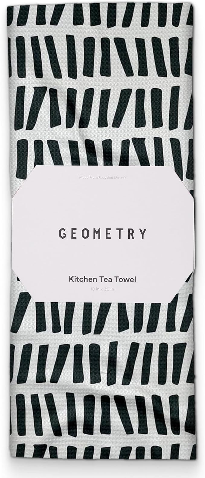 GEOMETRY Kitchen Tea Towels - Quick Dry Microfiber Dish Towels for Kitchen All Lined Up, 18" x 30" 1 Pack