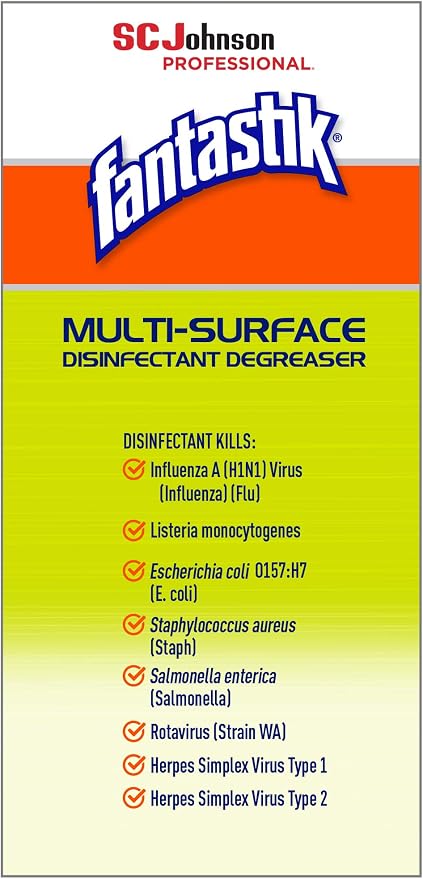 SC Johnson Professional Fantastik Disinfectant Multi-Surface Cleaner Spray Bottle 8, Ounce (Pack of 8), Fresh, 32 Fl Oz