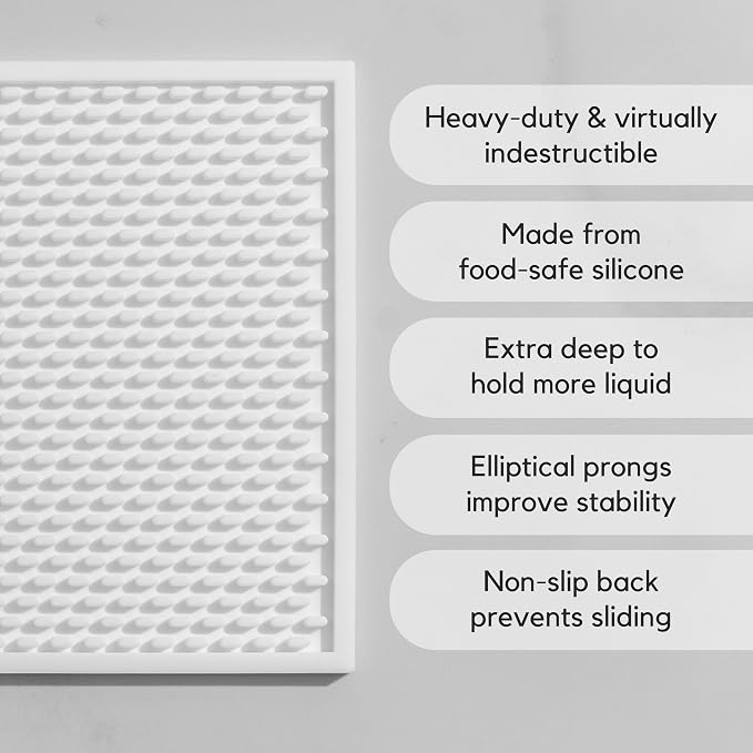 A Bar Above Heavy Duty Bar Mat, Food Safe Silicone Mat, Bar Mats for Countertop, Commercial Strength Bartender Accessories, Dish Drying Mat for Kitchen Counter, Barista Accessories, 12” x 18”
