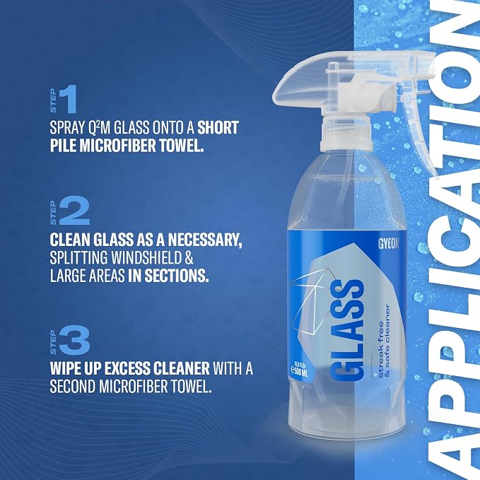 Gyeon Glass Streak Free Automotive Glass Cleaner Professional Grade Ammonia Free Tint Safe Removes Fingerprints Oil Film Interior Safe Enhances Clarity For Windows Windshield Mirror Screens