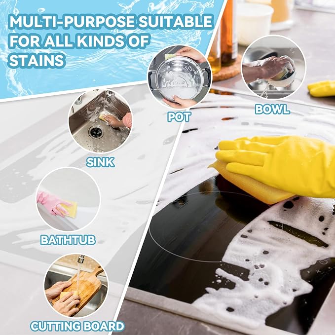 MAQIHAN Sponges Kitchen Scrubbing Pad - 9PCS All-Purpose Non Scratch Scrubbing Sponges, Scouring Pads for Washing Kitchen Stove, Dish, Bowl, Pot, Sink, Bathtub, Reusable Cleaning Pad Dish Sponge