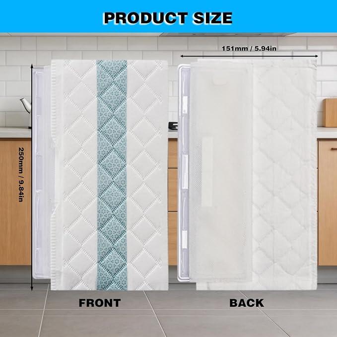 Disposable Replacement Pads Compatible with Shark Vac Mop VM250 VM251 VM252 VM200 VM190 VC205 QM250 VM200P12, Part No:VMP30 VMP10 VMP16,Replacement Pad Refills for Floor Cleaning, 10 Count