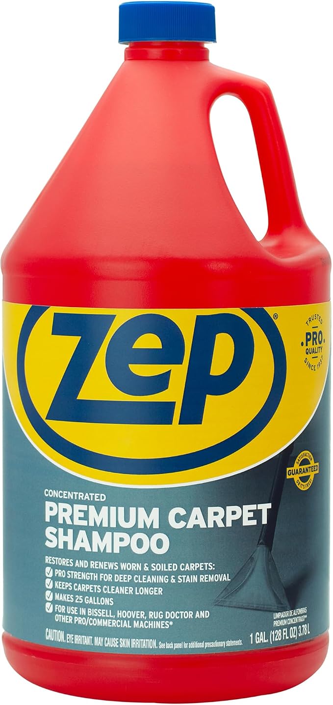 Zep Premium Carpet Shampoo - 1 Gal (Case of 4) - ZUPXC128 - Deep Cleaning and Stain Removal for Carpet Machines