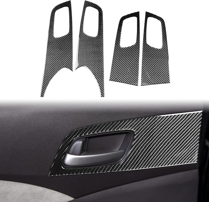 Real Carbon Fiber Trim for Honda CRV Accessories | for CR-V 2012 2013 2014 2015 2016 Door Bowl Handle Panel Cover Sticker Interior Thick Overlay Decal