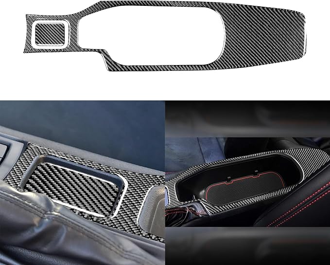 Real Carbon Fiber Trim for Subaru Accessories | for Scion FR-S/Toyota 86 2016 2017 2018 2019 2020 Center Control Armrest Kit Panel Interior Thick Overlay Decal - A