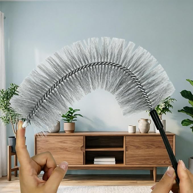 Fan Brush for Cleaning Microfiber Bendable Reusable Dust Removal | Stand Up Fan Dust Remover for Air Conditioner Air Vents Window Screen Blinds Door Frames Crevice