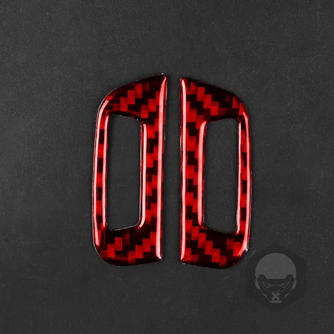 Red Real Carbon Fiber Trim for Nissan Rogue Accessories | for 2014-2020 / Rogue Sport 2017-2022 Air Outlet Vent Side Cover Sticker Interior Thick Overlay Decal