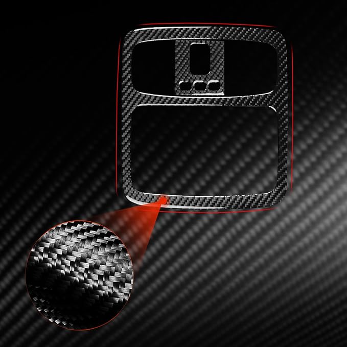 Carbon Fiber Roof Light Decals Fit for Toyota 4Runner(N210) 2003-2009 | for SR5/Sport Edition/Limited 2003 2004 2005 2006 2007 2008 2009 | Accessories | Roof Reading Light Cover Trim | Anti-scratch