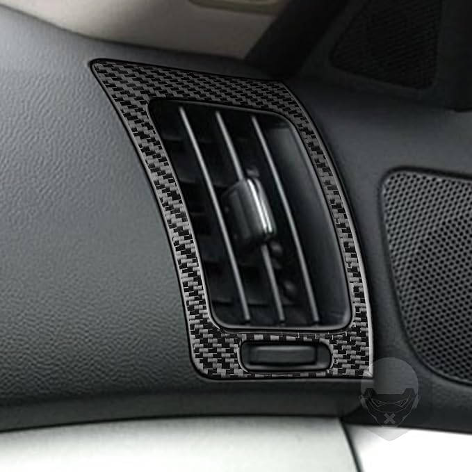Real Carbon Fiber Trim for Infiniti Accessories | for G35 G37 G25 Q60 Q40 2007-2015 X S Sedan Coupe Convertible Dash Sides Air Vent Outlet Frame Interior Thick Overlay Decal