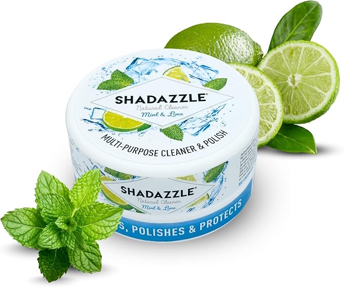 Shadazzle Natural All Purpose Cleaner and Polish – Eco friendly Multi-purpose Cleaning Product (10.58 Ounce (Pack of 1), Mint & Lime)