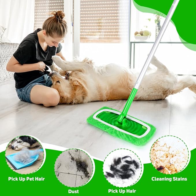 AmaVins 8Pk Reusable Microfiber Mop Pads for Swiffer Sweeper