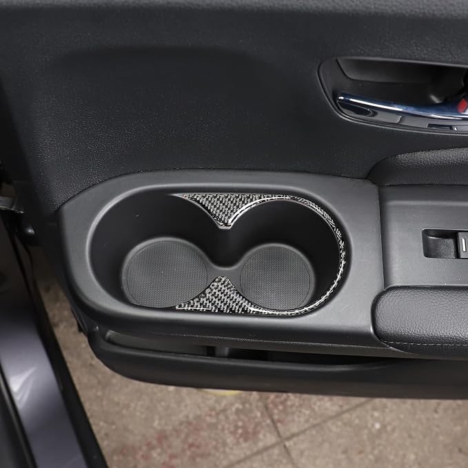 Door Armrest Panel Cup Holder Trim Frame Sticker for Honda Pilot 2016-2022/Ridgeline 2017-2023/Passport 2019-2023, Door Armrest Trim Cover (2rd Row Door Cupholder Trim Frame)