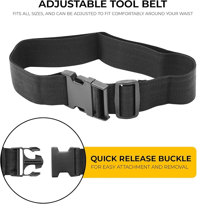 Window Cleaning Side Bucket On a Belt Holster Holds 3 Squeegees and a Washer