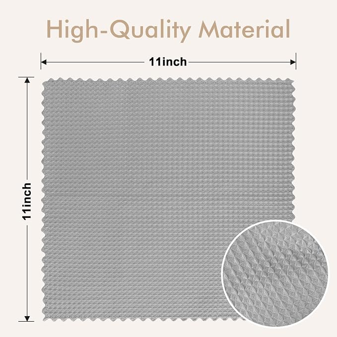 AIDEA Microfiber Glass Cleaning Cloth-12PK,Magic Cleaning Cloth Grey 11×11" | Lint Free Cloth Polishing Cleaning Rags, Barista Coffee Towel, Stainless Steel Wipes for Glass, Windows, Mirrors, Windshield