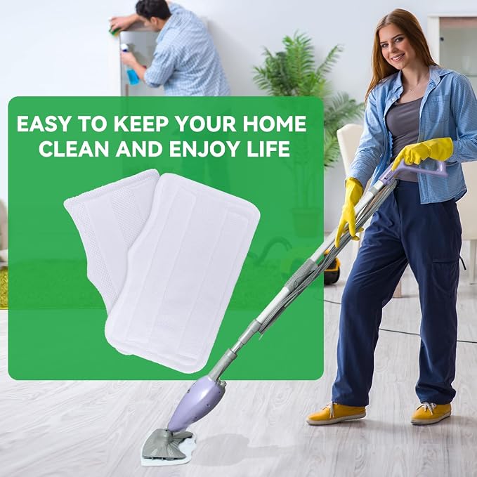 Steam Mop Pads for Shark Steam & Spray Mop S3101 S3251 SK460 SK410 S3101n2 S3250 SK435CO SK140 SK14,Washable Microfiber Cleaning Steamer Replacement Pads,White,5Pack