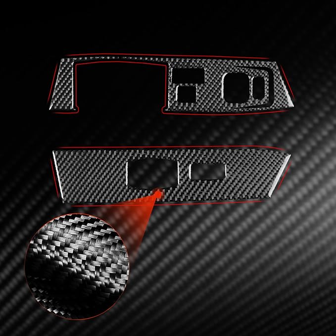 Window Lift Panel Stickers Fit for Toyota 4Runner 2003-2009 Trim | for 4 Runner(N210)2003-2009 SR5/Sport Edition/Limited|Real Carbon Fiber|Front Door Cover Accessories|Thick Overlay