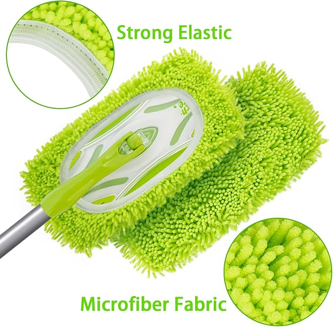 Unoutur Reusable Dry Sweeping Cloths Microfiber Wet Mop Pads Compatible with Swiffer Sweeper Mop Replacement Sweeping Mopping pad Refills for Hardwood Surface Floor Cleaning (8PCS)