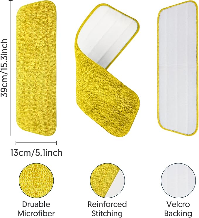 7 Pack Washable Mop Pads for Swiffer PowerMop: Microfiber Wet Mops Refills | Power Mop Pads Reusable Multi-purpose, Hardwood Floor Mop Pads Replacement, for 13''-15'' Spray Mops Multi-surface Floors