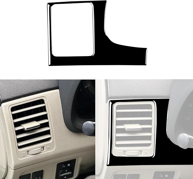 Glossy Bright Piano Black Car Driver Position AC Vent Panel Air Outlet Vent Decoration Sticker Interior Trim Compatible with Toyota Corolla 2009 2010 2011 2012 2013 Auto Trim Accessories