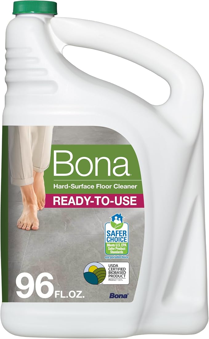Bona Multi-Surface Floor Cleaner Refill - 96 fl oz - Unscented | Refill Spray Mops and Spray Bottles - Residue-Free Floor Cleaning Solution for Stone, Tile, Laminate, and Vinyl Floors
