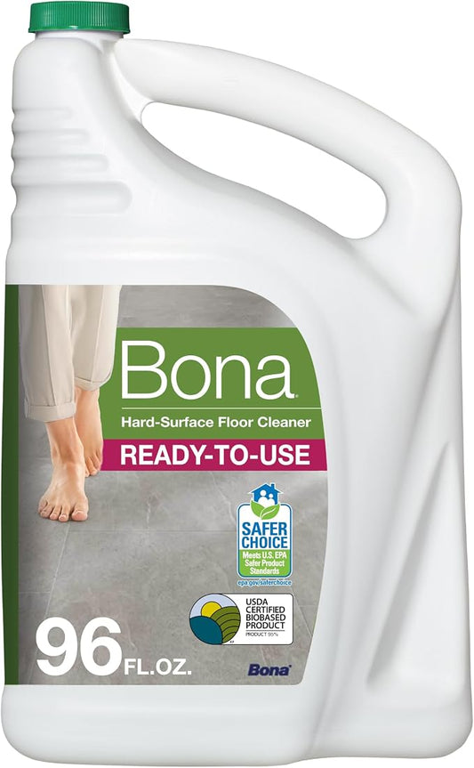 Bona Multi-Surface Floor Cleaner Refill - 96 fl oz - Unscented | Refill Spray Mops and Spray Bottles - Residue-Free Floor Cleaning Solution for Stone, Tile, Laminate, and Vinyl Floors