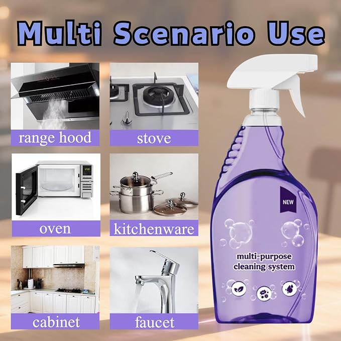 Multi-Purpose Cleaning System,Clean Spray Cleaner For Ovens,Spray Oven Cleaner,Multi-Surface Cleaners With Concentrated Cleaning Tablets,Sided Cleaning Agent Suitable For Households