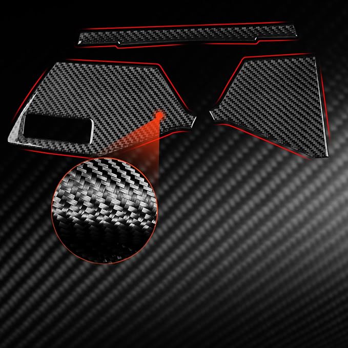 Carbon Fiber Decorations Stickers Fit for Audi A3 8Y S3 RS3 2021-2025 | for Sportback 2021-2025 | Decorations Driver Side Dashboard Trim | Accessories | Anti-scratch | Self-adhesive