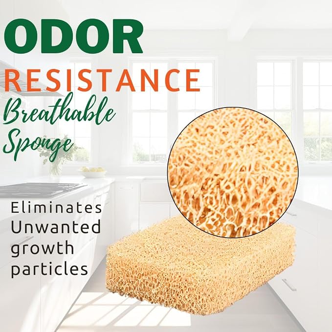 Peachy Clean Silicone Dish Sponge Scrubbers, Unscented Freshness, Non-Scratch, Odor-Resistant, Durable Dish Sponges for Kitchen 3pk