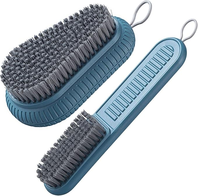 Cleaning Brush Soft Bristle Brush Laundry Scrub Brush Clothes & Shoes Brush | 2 Pack Scrubbing Brush Easy to Grip Household Cleaning Brushes Tool for Countertops Bathtubs
