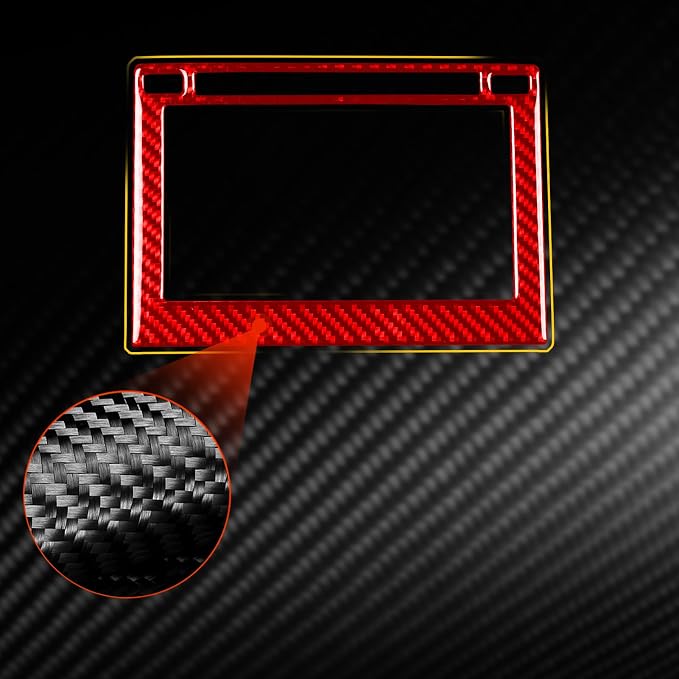 Real Carbon Fiber Trim for Toyota Camry Accessories | for 2012 2013 2014 Dashboard GPS Navigatiion Display Screen Panel Frame Interior Thick Overlay Decal
