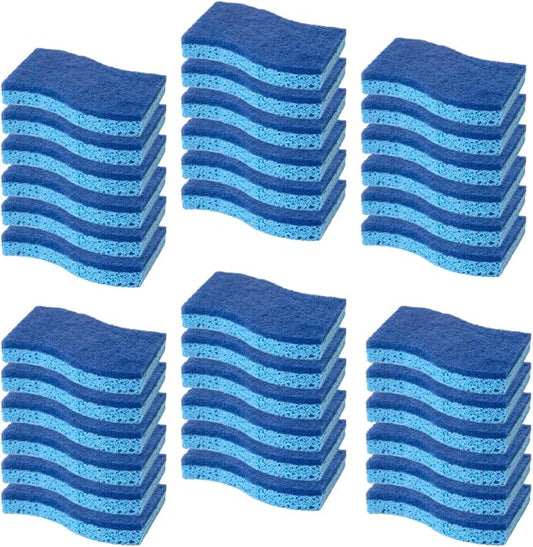 CELOX Non-Scratch Scrub Sponges, Washing Dishes and Cleaning Kitchen, 36 Pack, Blue