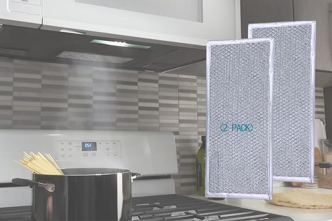 Grease Filter Replacement for Whirlpool Microwave WMH31017AS WMH31017HZ WMH31017FS WMH32519HZ WMH32519CS WMH32519HZ WMH53520CS WMH53521HZ.(2 Pack)