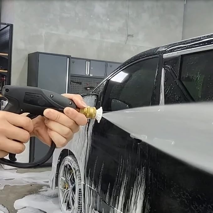 Sooprinse High Pressure Washer Gun 3000 PSI Max, Power Washer Short Gun with 1/4 Inch Quick Connector, M22-14