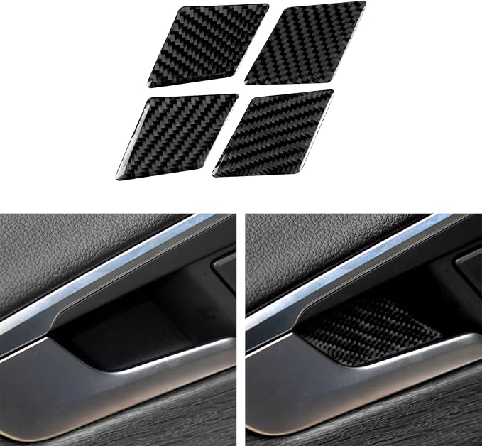 Real Carbon Fiber Trim for Audi Accessories | for B9 A4 S4 A5 S5 2020-2025 / RS5 2021-2025 Inner Door Handle Panel Interior Thick Overlay Decal