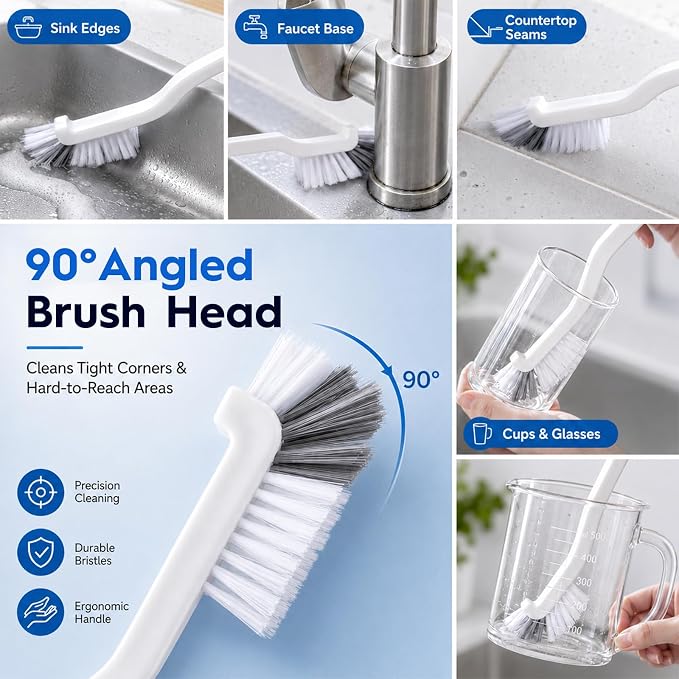 Window Track Cleaning Tools, 15 Pcs Sill Cleaner Brush for Window/Door Tracks, Sliding Doors, Tile Lines, AC Vents & Keyboards