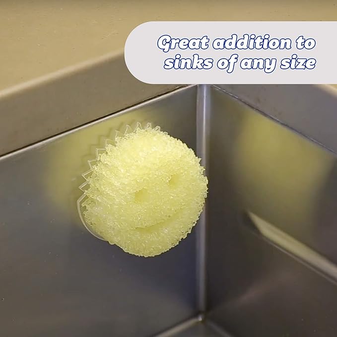 Scrub Daddy Holder for Sink Caddy Dish Sponge & Cleaning Organiser, Quick Dry Kitchen Accessory, Bathroom Organiser, Washing Accessories, Under Sink Sponge Holder 2 Pack