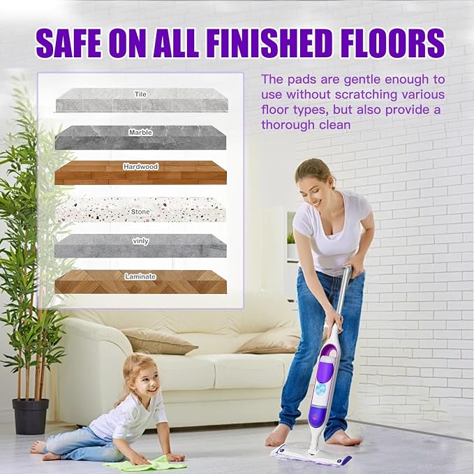 60 Count Thickened Disposable Power Mop Pads Refills for Swiffer PowerMop | Multi-Surface Mopping Pad Disposable Replacement Mop Pads Compatible with Swiffer PowerMop,Safe on All Finished Floors
