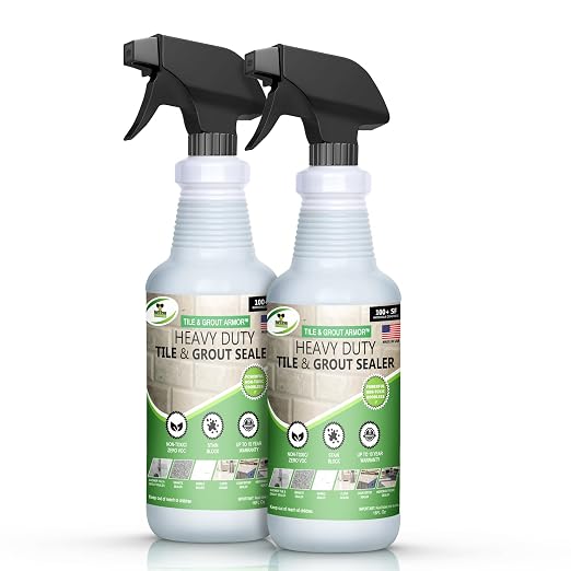 Seal It Green Xtreme Heavy Duty Professional Grout Sealer-Breathe Easy, Stain Block Technology. Odorless,Non-Toxic,Zero VOC-Seals & Protects. Lasts 5+ Yrs. 200+ SF Coverage