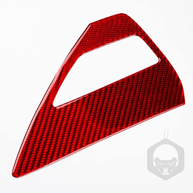 Red Real Carbon Fiber Trim for Tesla Accessories | for Model 3 2017-2022 / Model Y 2020-2024 Rear Tail Light Charging Port Sticker Interior Thick Overlay Decal