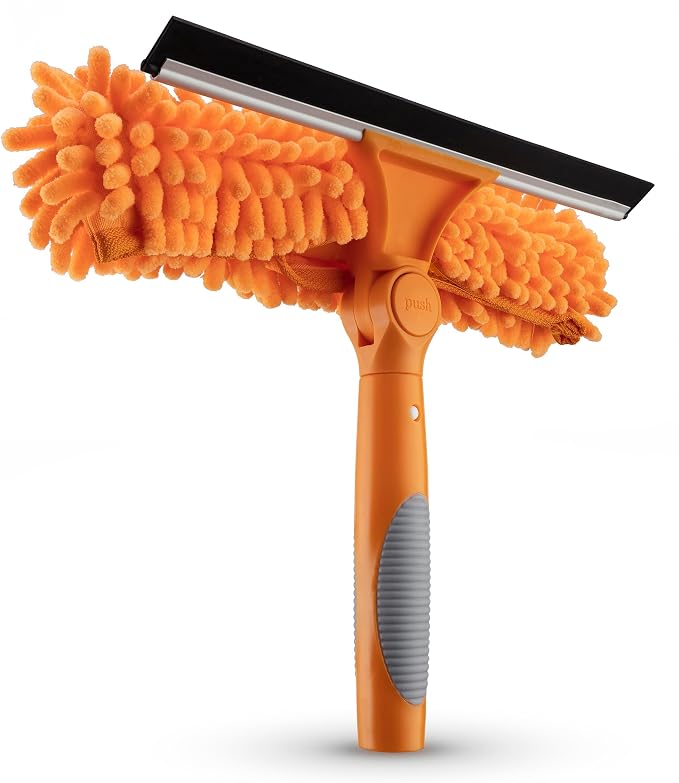 1.5-3 Window Squeegee for Home with Extension Pole | Glass Cleaner Tool for Window Cleaning // Car Squeegee for Window Cleaning // Best Tool to Clean Windows Outdoor and Indoor