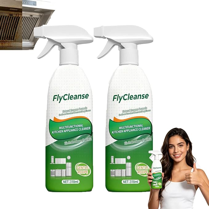 Heavy Duty Oil Stain Remover, Multi-Purpose Kitchen Cleaner For Cooktop, Grease, Stove, Oven, Vent Hood, Grease Remover For Appliances (2PCS, 318ml)