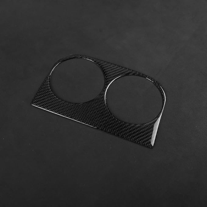 Rear Cup Holder Panel Trim Stickers Fit for Ford Expedition 2007-2014 | Real Soft Carbon Fiber|Cup Holder Panel Decals Accessories Decorations|Thick Overlay|Anti-scratch|Self-adhesive