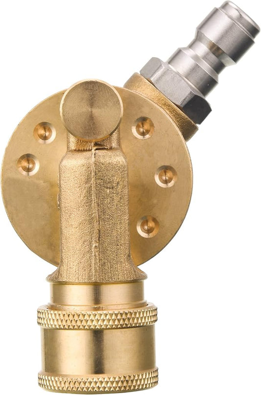 FIXFANS Pressure Washer Pivoting Coupler, Gutter Cleaner Attachment | 1/4” Quick Connect, 240 Degree with 7 Angles for Power Washer Spray Nozzle, 4500PSI